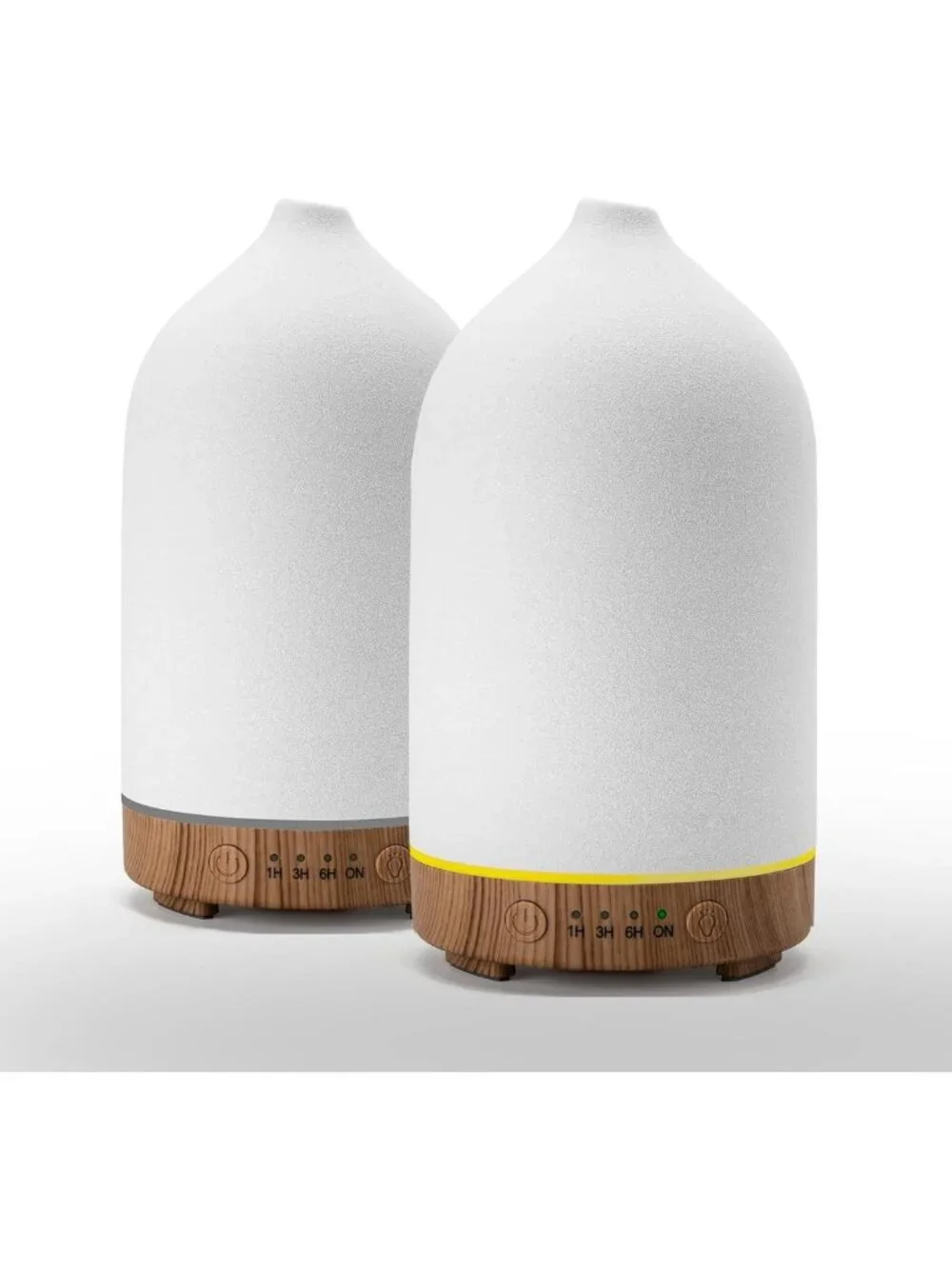 Set of 2 Ceramic Essential Oil Diffusers - Ultrasonic Aromatherapy & Humidifier